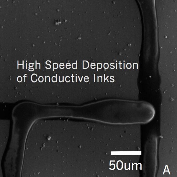 High Speed Deposition of Conductive Inks size comparison 50um